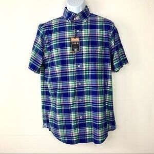 CLUB 38 CREMIEUX Men’s Casual shirt plaid Sz M